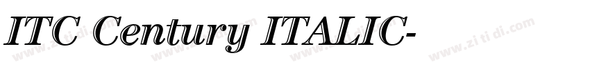 ITC Century ITALIC字体转换